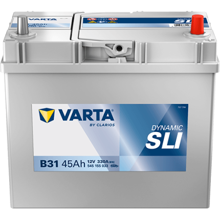 Baterie auto VARTA Dynamic SLI B31 545155033K262, 12 V, 45 Ah, 330 A, Asia, borna normala, subtire, 238x129x227 mm