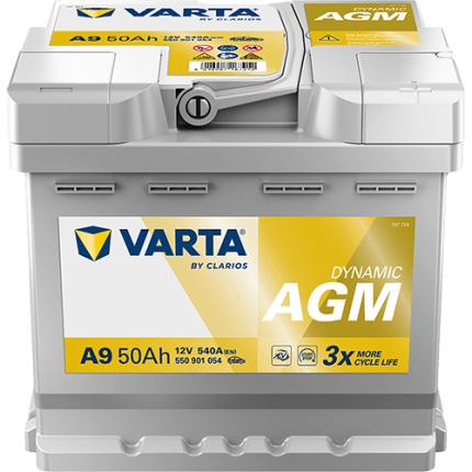 Baterie auto VARTA Dynamic AGM A9 550901054K262, 12 V, 50 Ah, 540 A, 207x175x190 mm