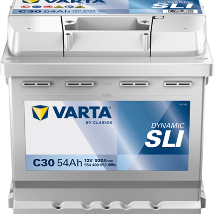 Baterie auto VARTA Dynamic SLI C30 554400053K262, 12 V, 54 Ah, 530 A, 207x175x190 mm